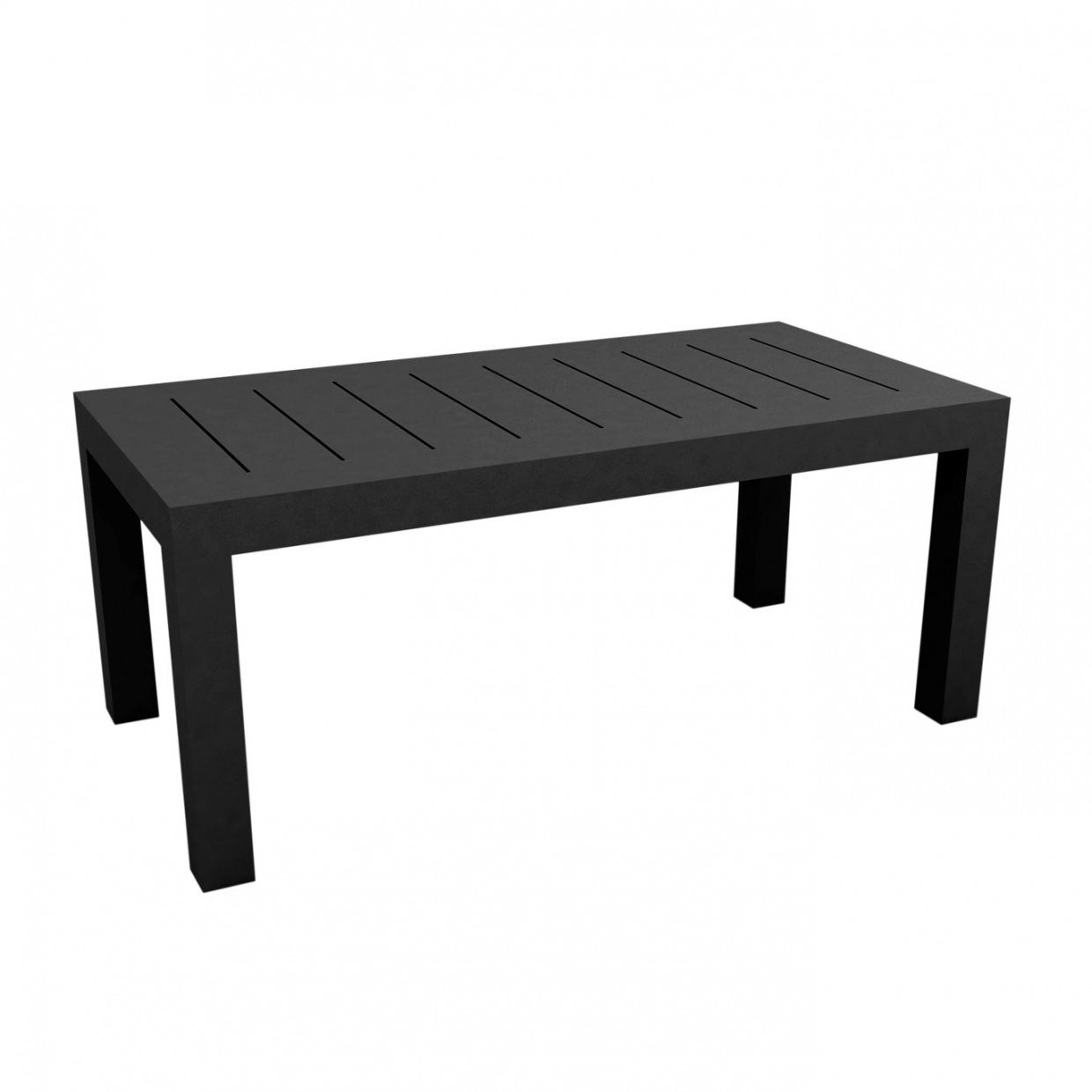 Vondom - Jut Gartentisch 90x180x75cm - schwarz/matt/LxBxH 180x90x75cm von Vondom