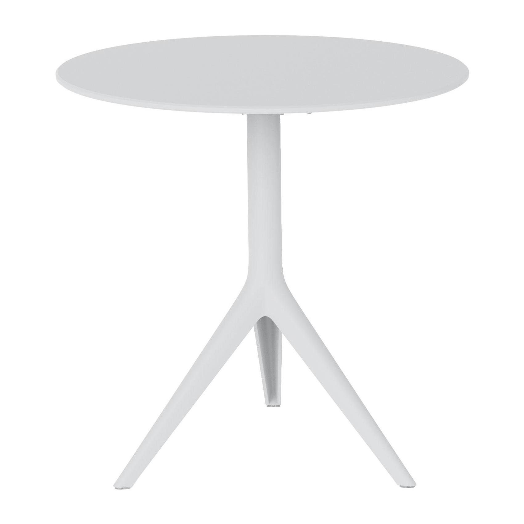 Vondom - Mari-Sol Gartentisch Ø69cm - weiß/Tischplatte HPL/H 74cm/Fuß Aluminium pulverbeschichtet von Vondom