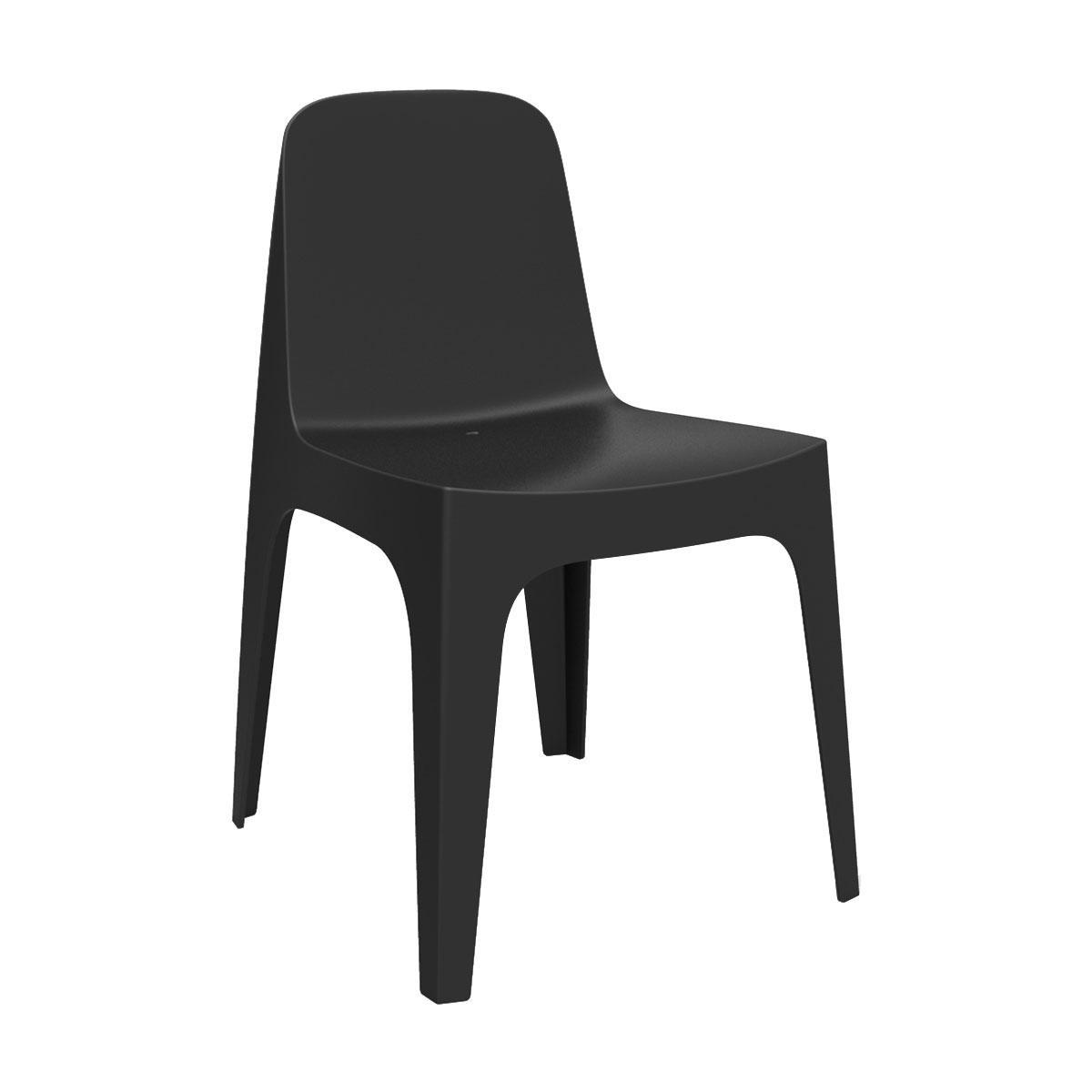 Vondom - Solid Stuhl - schwarz/BxHxT 49x80x53cm von Vondom