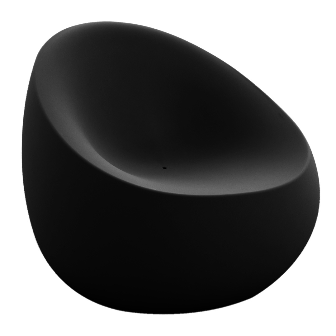Vondom - Stone Gartensessel - schwarz/matt/BxTxH 88x81x78cm von Vondom