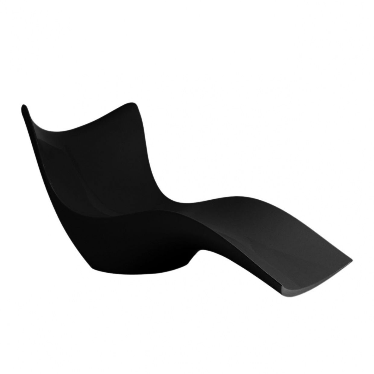 Vondom - Surf Sonnenliege - schwarz/glänzend/BxHxT 188x89x91cm von Vondom