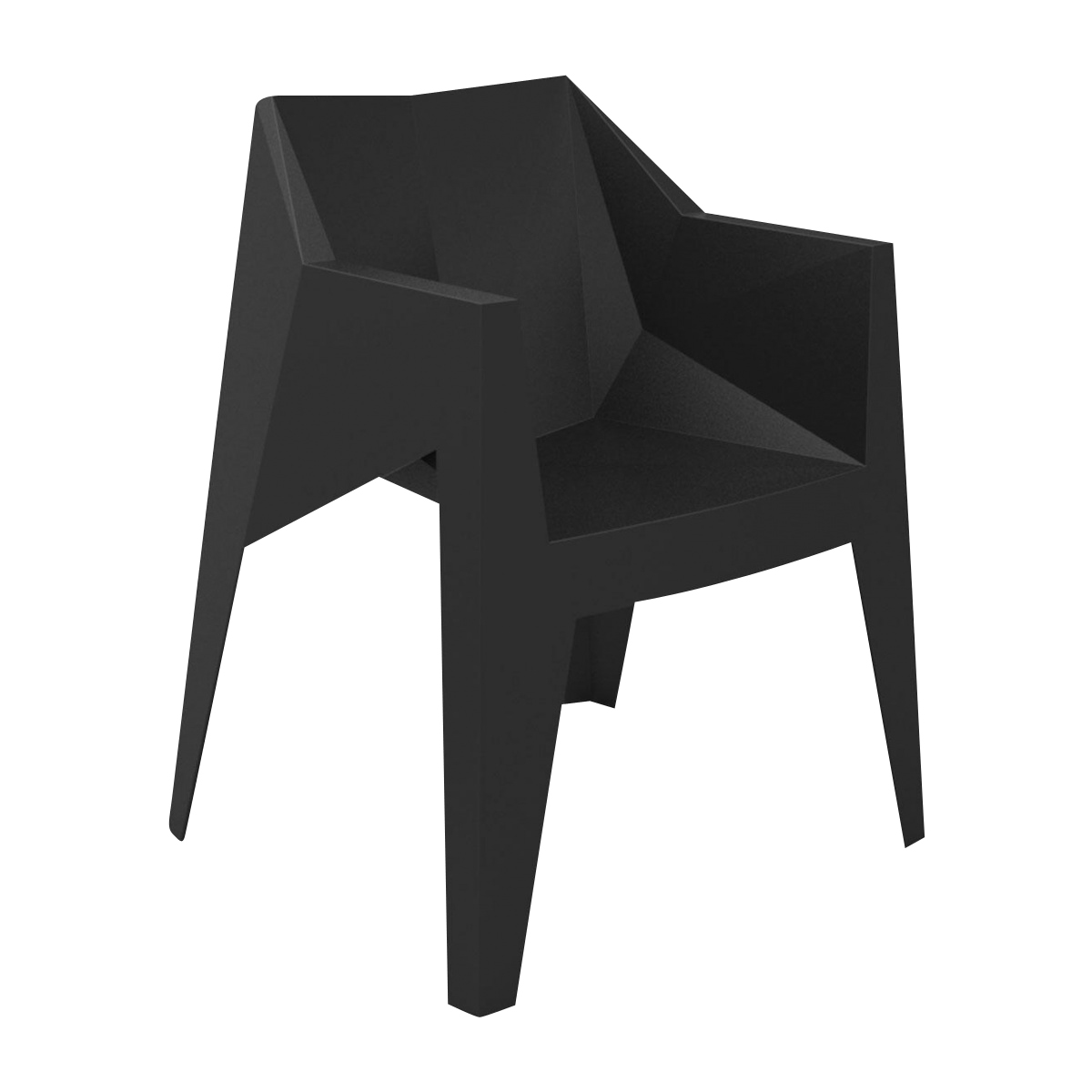 Vondom - Voxel Armlehnstuhl - schwarz/opak/BxHxT 63x80x60cm von Vondom