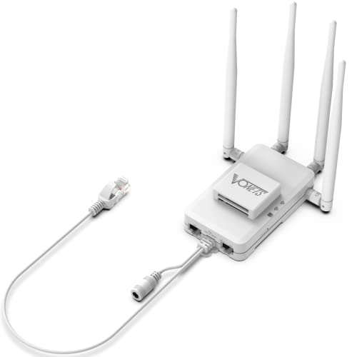 Vonets VAR1200-H Industrial Gigabit Mini Dual Band Smart WiFi Bridge/WLAN Router/WiFi auf Ethernet Adapter 1200Mbps mit 1 Kühlventilator, 2 Gigabit LAN, 1 Gigabit RJ45, PoE/DC Power Support von Vonets