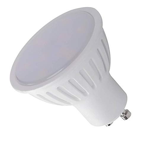 GU10 LED Lampe 10W dimmbar warmweiß - Leuchtmittel mit mattem Frontglas 230V - Birne Leuchte aus Kunststoff von Vonhoff