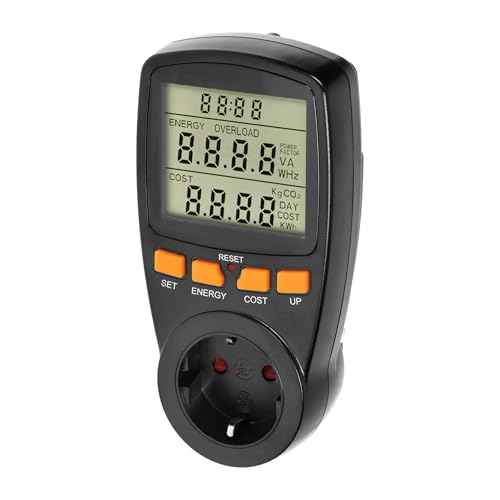 LCD-Display Eintarif-Leistungsmesser - 3680W, Schuko Typ F, Innenbereich, mit Akku von Vonhoff