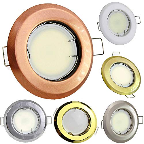 LED Einbaustrahler silber rund 3 Watt kaltweiß 230V - GU10 Einbauleuchte 55-60mm Bohrloch - Einbau-Spot Decken-Strahler Deckeneinbaustrahler Deckenspot Deckeneinbauleuchte Einbauleuchte LED Einbaustrahler silber rund 3 Watt kaltweiß 230V - GU10 Einbauleuchte 55-60mm Bohrloch - Einbau-Spot Decken-Strahler Deckeneinbaustrahler Deckenspot Deckeneinbauleuchte Einbauleuchte von Vonhoff