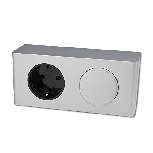 Möbel-Steckdose mit Lichtschalter - Einbausteckdose aus hochwertigem Kunststoff ideal fürs Schlafzimmer, als Tischsteckdose oder Unterbausteckdose mit 1-fach Steckdosenelement Schalter Möbel-Steckdose mit Lichtschalter - Einbausteckdose aus hochwertigem Kunststoff ideal fürs Schlafzimmer, als Tischsteckdose oder Unterbausteckdose mit 1-fach Steckdosenelement Schalter von Vonhoff