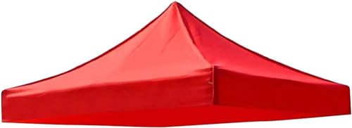 Vonluxeshop Ersatz-Abdeckung für Pavillon, Pavillon, Dachabdeckung, Sonnenschutz (rot, 3 x 3 m) von Vonluxeshop