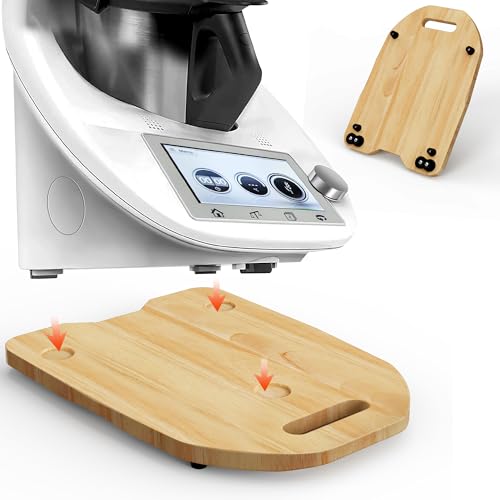Vonsera Gleitbrett für Thermomix TM6, Thermomix TM5 Schiebebrett, Gleitbrett für Thermomix mit vibrationsdämpfendem Stand, rutschfest & kratzgeschützt, Ideal für alle Küchenarbeitsplatten,Quadrat von vonsera