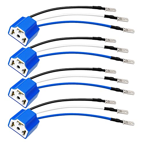 4 Stück Keramik H4 Sockel, VooGenzek H4 9003 HB2-Kabelbaum, H4 auf 3 Pin Adapter Scheinwerferstecker, für Scheinwerfer oder Nebelscheinwerfer, Blau 4 Stück Keramik H4 Sockel, VooGenzek H4 9003 HB2-Kabelbaum, H4 auf 3 Pin Adapter Scheinwerferstecker, für Scheinwerfer oder Nebelscheinwerfer, Blau von VooGenzek