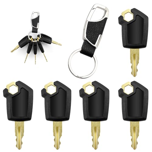 VooGenzek 5 Stücke Ersatz Zündschlüssel 5P8500, Baumaschinen Schlüssel, Universal Zündschalter, mit Schlüsselring, Kompatibel mit Caterpillar Schwermaschinen, Bulldozer von VooGenzek