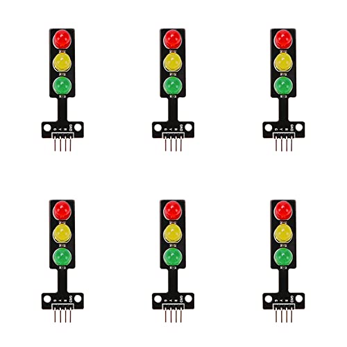VooGenzek 6 Stücke Mini LED Ampelmodul, 5V 8mm Mini LED Ampelleuchte Anzeigemodul für Ampelsystemmodell, Kompatibel mit Arduino Raspberry Pi VooGenzek 6 Stücke Mini LED Ampelmodul, 5V 8mm Mini LED Ampelleuchte Anzeigemodul für Ampelsystemmodell, Kompatibel mit Arduino Raspberry Pi von VooGenzek