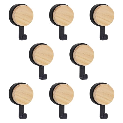 Vookkp 8 Stück Haken Selbstklebend Wandhaken, Handtuchhalter Ohne Bohren Wandhalterung, Dekorative Klebehaken, Kleiderhaken Selbstklebend für Küchen, Wohnzimmer und Schlafzimmer von Vookkp