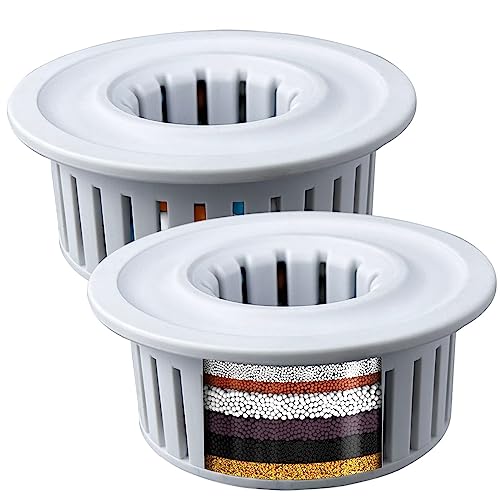 2er-Pack Gefilterte Duschkartuschen, Voolan Ersatz-Filterkartusche für Mehrstufige Duschköpfe – langlebigster Universal-Duschfilter mit hoher Leistung, entfernt Chlor und schädliche Substanzen 2er-Pack Gefilterte Duschkartuschen, Voolan Ersatz-Filterkartusche für Mehrstufige Duschköpfe – langlebigster Universal-Duschfilter mit hoher Leistung, entfernt Chlor und schädliche Substanzen von Voolan
