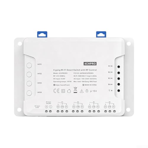 4CH PRO R3 Smart Control Switch 4-Gang WiFi Fernbedienung Modul AC 85-250V Netzwerksteuerung Timer Funktion Sprachsteuerung 4CH PRO R3 Smart Control Switch 4-Gang WiFi Fernbedienung Modul AC 85-250V Netzwerksteuerung Timer Funktion Sprachsteuerung von Vootnifig