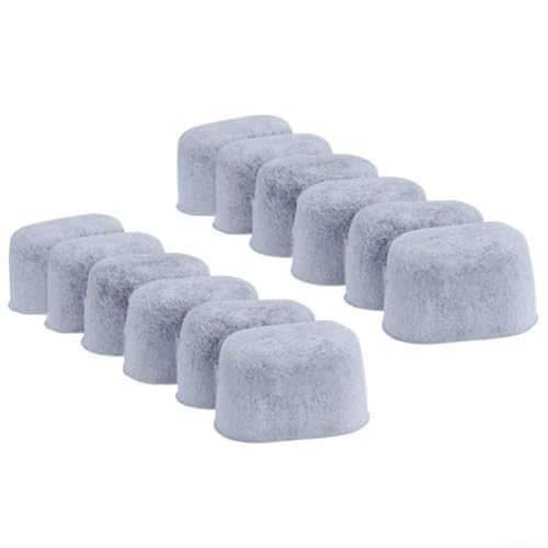 Aktivkohle-Wasserfilter für Kaffeemaschinen, Espressomaschinen, 6 Stück, Ersatzkartuschen, 5,6 x 3,3 x 3,1 cm, Weiß (12 Stück) von Vootnifig