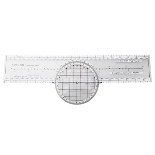 Aviation Slide Ruler 360° Drehbar Azimut Plotter Navigationswerkzeug für Piloten Flugplanung Messung von Vootnifig