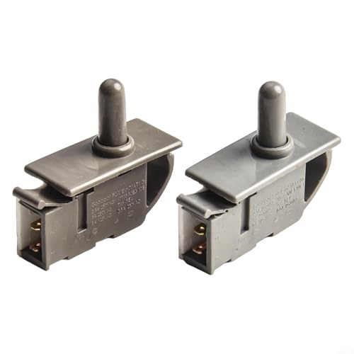 Druckknopfschalter für Kühlschrank-Türlicht, 250 V/125 V, kompakte Größe 32,6 x 18,5 x 15 mm, grau, 2 Stück Druckknopfschalter für Kühlschrank-Türlicht, 250 V/125 V, kompakte Größe 32,6 x 18,5 x 15 mm, grau, 2 Stück von Vootnifig