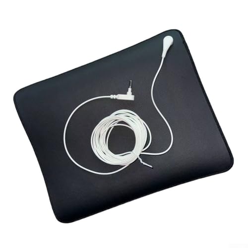 Erdungsmatten-Set mit Erdungskabel, weiches leitfähiges Lederpolster für besseren Schlaf, rutschfeste Unterseite, 3 Größen erhältlich (83 x 71 cm) von Vootnifig