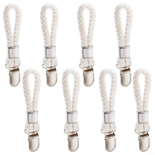 Handtuch-Clips für Küche und Bad, kein Werkzeug erforderlich, hängende Halter mit Baumwoll-Mischgewebe und Edelstahl-Schnalle, platzsparend (8 Stück) von Vootnifig