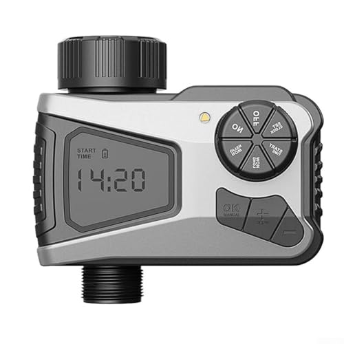 Intelligentes automatisches Bewässerungs-Timer-System mit großem LCD-Display, Gartensprinkler-Controller, programmierbare Bewässerung für Pflanzen, Blumen von Vootnifig