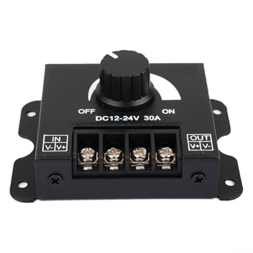 LED-Dimmschalter DC 12 V-24 V 30 A Helligkeitsregler für einfarbige LED-Lichtstreifen mit Memory-Funktion, für PWM LED-Dimmschalter DC 12 V-24 V 30 A Helligkeitsregler für einfarbige LED-Lichtstreifen mit Memory-Funktion, für PWM von Vootnifig