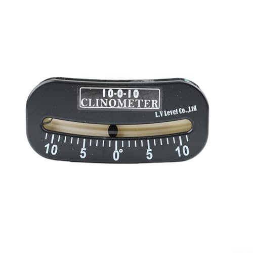 Marine Neigungsmesser 25-0-25 Grad ABS Neigungsmesser Trail Pitch Locator Segelboot Schotthalterung Schwarz 7 cm von Vootnifig
