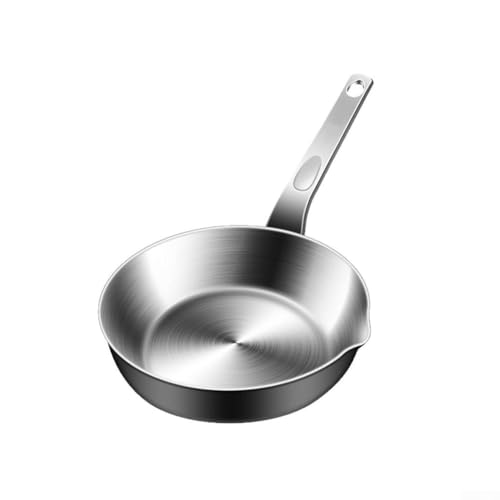 Mini-Eierpfanne aus 316er Edelstahl, kleine Pfanne mit Ausguss für Gas-Induktionsherd (S) von Vootnifig