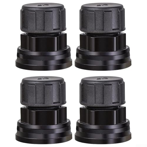 PVC-Gartenschlauch-Schottverschraubung, 3/4 Zoll Außengewinde GHT auf 1/2 Zoll Innengewinde, NPT-Gewinde Wasseranschluss, für Fässer-Pools (4 Stück) von Vootnifig