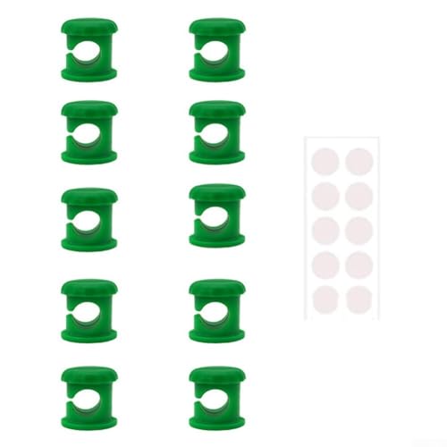 Pflanzenstütz-Clips für Kletterreben, für drinnen und draußen, Garten, Wandmontage, Selbstpflanzenhalter, ohne Bohren, Grün, 20 Stück (10 Stück) von Vootnifig