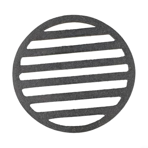 Rundes Grillgitter aus Gusseisen, schwarz, Grillrost, robuste Bratplatte für allgemeine Grills, Outdoor-Camping, Kochen (12 cm) von Vootnifig