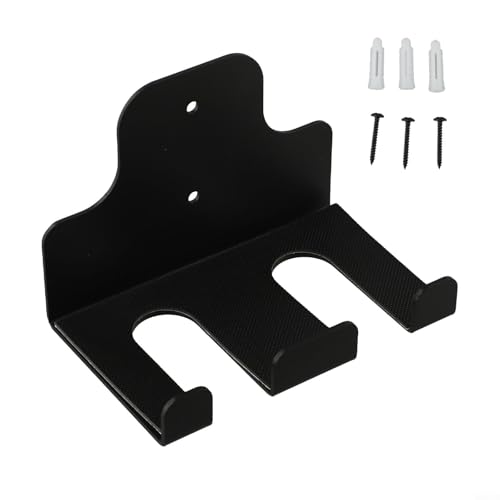 Vertikales Hantelregal zur Wandmontage, platzsparender Stahlrahmen mit Silikon-Pads für Hantelaufbewahrung (2 Mulden) von Vootnifig