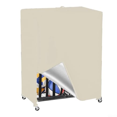 Wasserdichte Abdeckung für Basketballständer, 420D Oxford-Stoff, für Garage, Sportausrüstung, Schutz mit atmungsaktiver Belüftung (Meter, weiß) von Vootnifig