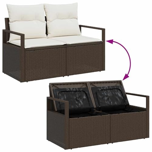 Vopese 10-teiliges Garten Sofa Set mit Kissen, braunes Poly-Rattan Lounge Sofa Outdoor Model3357621 Vopese 10-teiliges Garten Sofa Set mit Kissen, braunes Poly-Rattan Lounge Sofa Outdoor Model3357621 von Vopese