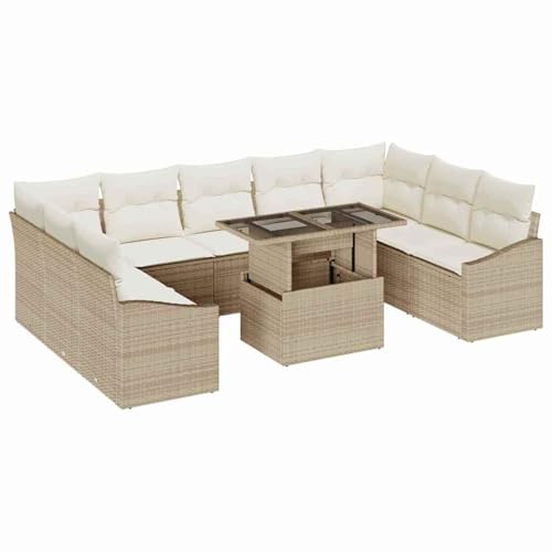 Vopese 10-teiliges Garten Sofa Set mit Kissen Beige Poly Rattan Lounge Sofa Outdoor Model3349067 Vopese 10-teiliges Garten Sofa Set mit Kissen Beige Poly Rattan Lounge Sofa Outdoor Model3349067 von Vopese