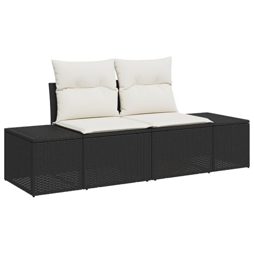 Vopese 10-teiliges Garten-Sofa-Set mit Kissen Schwarz Poly-Rattan Akazie Lounge Sofa Outdoor Model3356668 Vopese 10-teiliges Garten-Sofa-Set mit Kissen Schwarz Poly-Rattan Akazie Lounge Sofa Outdoor Model3356668 von Vopese