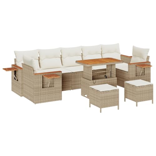 Vopese 10-teiliges Garten Sofaset mit Kissen Beige Poly Rattan Akazie, 3-teiliges Garten Essset mit Kissen Beige Poly Rattan Akazie Terassenm?Bel Au?en Model3363161 Vopese 10-teiliges Garten Sofaset mit Kissen Beige Poly Rattan Akazie, 3-teiliges Garten Essset mit Kissen Beige Poly Rattan Akazie Terassenm?Bel Au?en Model3363161 von Vopese