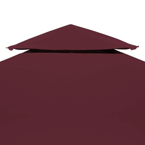Vopese 2-Stufiger Pavillonabdeckung Bordeauxrot 3x3m mit Kaminabzug, wasserdicht, für Außenbereich Model44757 von Vopese