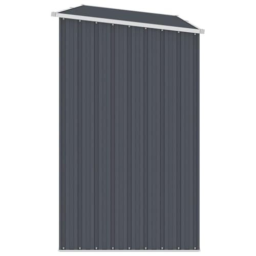Vopese 2-in-1 Gartenschuppen Anthrazit Verzinkter Stahl 245x98x148/159cm für Werkzeuge und Brennholz Model46295 von Vopese