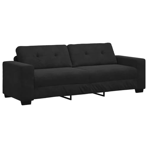 Vopese 3-Sitzer Samtsofa - Komfortabel & Stilvoll für Wohnzimmer & Schlafzimmer - Schwarz, 221x78x80 cm Model4105139 von Vopese