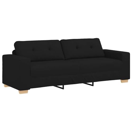 Vopese 3-Sitzer Sofa Schwarz - Komfortable Relaxmöbel mit Polyesterbezug und PP-Füllung, 221x78x80 cm, ideal für Wohnzimmer und Schlafzimmer Model4105090 von Vopese