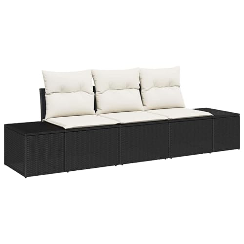 Vopese 3 Teiliges Garten Sofa Set mit Kissen Schwarz Poly Rattan Lounge Sofa Outdoor Model3346917 Vopese 3 Teiliges Garten Sofa Set mit Kissen Schwarz Poly Rattan Lounge Sofa Outdoor Model3346917 von Vopese