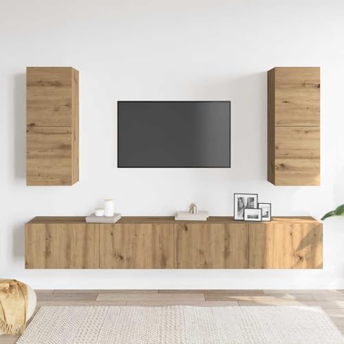 Vopese 4-TLG. TV-Schrank-Set Wandmontage Artisan-Eiche Holzwerkstoff TV Cabinet Model3329018 von Vopese