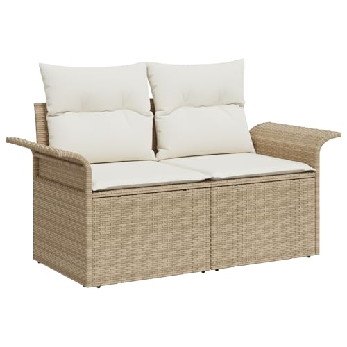 Vopese 4-teiliges Garten Sofaset mit Kissen Beige Poly Rattan Lounge Sofa Outdoor Model3345341 Vopese 4-teiliges Garten Sofaset mit Kissen Beige Poly Rattan Lounge Sofa Outdoor Model3345341 von Vopese