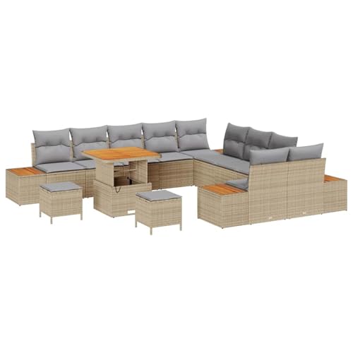 Vopese 5-sitzige modulare Outdoor Sofagarnitur aus Natur Rattan, beige, für Garten und Terrasse - Komfortabel und langlebig Model3364922 von Vopese
