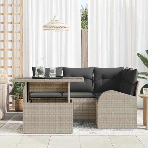 Vopese 5-teilige Garten-Sofa-Set mit Kissen in hellgrauem Poly-Rattan Lounge Sofa Outdoor Model3348638 Vopese 5-teilige Garten-Sofa-Set mit Kissen in hellgrauem Poly-Rattan Lounge Sofa Outdoor Model3348638 von Vopese