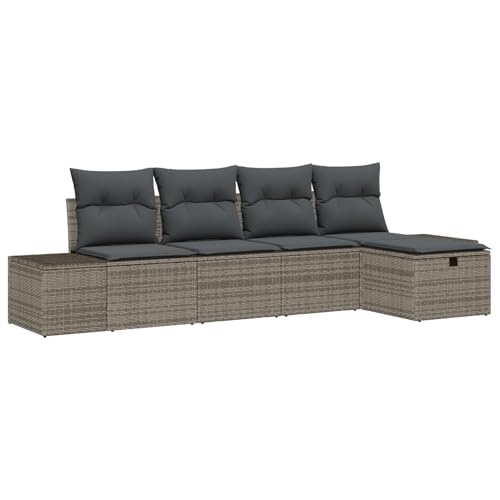 Vopese 5-teiliges Garten-Sofa-Set mit Kissen Grau Poly-Rattan Lounge Sofa Outdoor Model3360690 Vopese 5-teiliges Garten-Sofa-Set mit Kissen Grau Poly-Rattan Lounge Sofa Outdoor Model3360690 von Vopese
