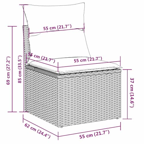 Vopese 6-TLG. Garten-Sofagarnitur mit Kissen Braun Poly Rattan Lounge Sofa Outdoor Model3217254 Vopese 6-TLG. Garten-Sofagarnitur mit Kissen Braun Poly Rattan Lounge Sofa Outdoor Model3217254 von Vopese