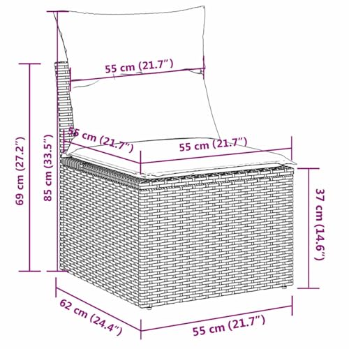 Vopese 6-TLG. Garten-Sofagarnitur mit Kissen Grau Poly Rattan Lounge Sofa Outdoor Model3217371 Vopese 6-TLG. Garten-Sofagarnitur mit Kissen Grau Poly Rattan Lounge Sofa Outdoor Model3217371 von Vopese