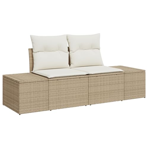 Vopese 6-teiliges Garten-Sofa-Set mit Kissen Beige Poly Rattan Lounge Sofa Outdoor Model3361200 Vopese 6-teiliges Garten-Sofa-Set mit Kissen Beige Poly Rattan Lounge Sofa Outdoor Model3361200 von Vopese